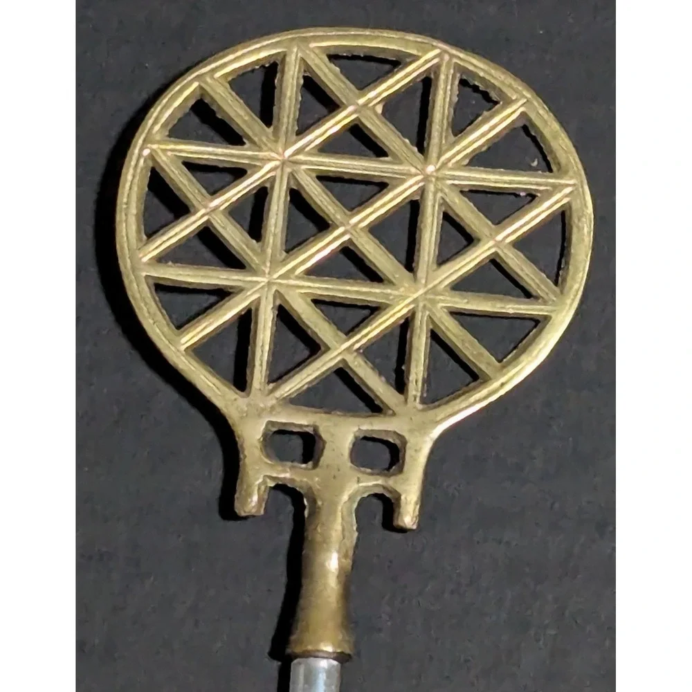 Vintage Turkish Brass and Stainless Tarzan Inox Kebab Skewers Set of Six